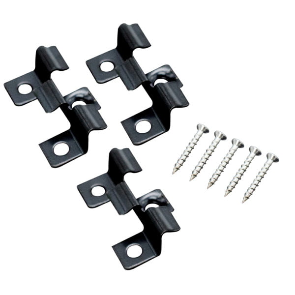 Black Stainless Steel Clips With Screws VizorX Decking